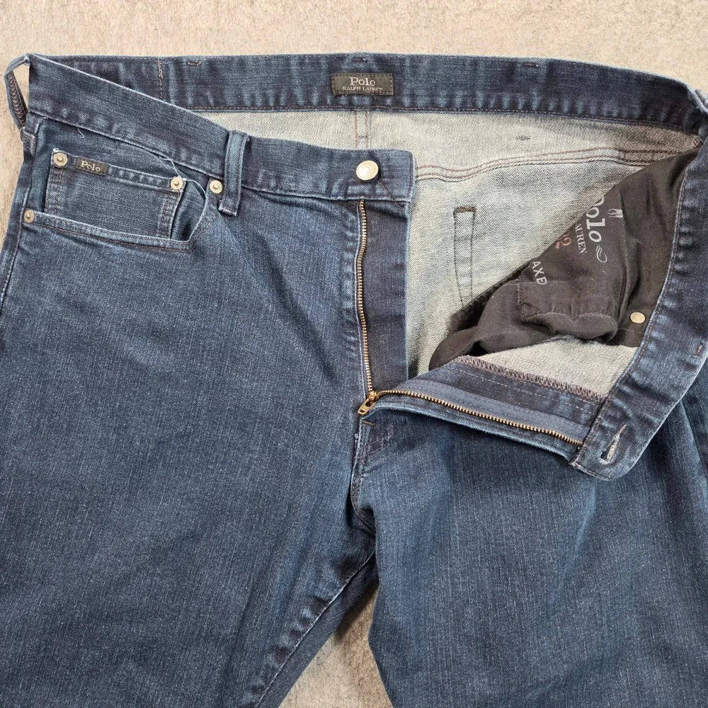 Polo Ralph Lauren Hampton Jeans Mens Blue 38x32 (39x30) Relaxed Straight Dark